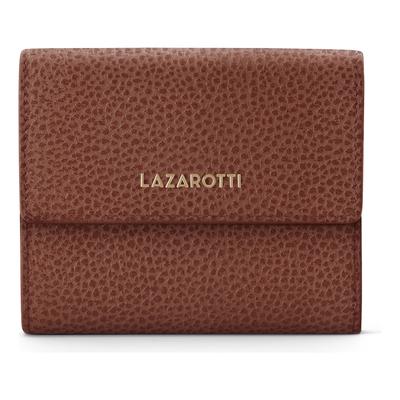 Geldbörse LAZAROTTI "Bologna Leather Geldbörse Leder 12 cm", Damen, braun (dunkelbraun), Leder, Kleinlederwaren