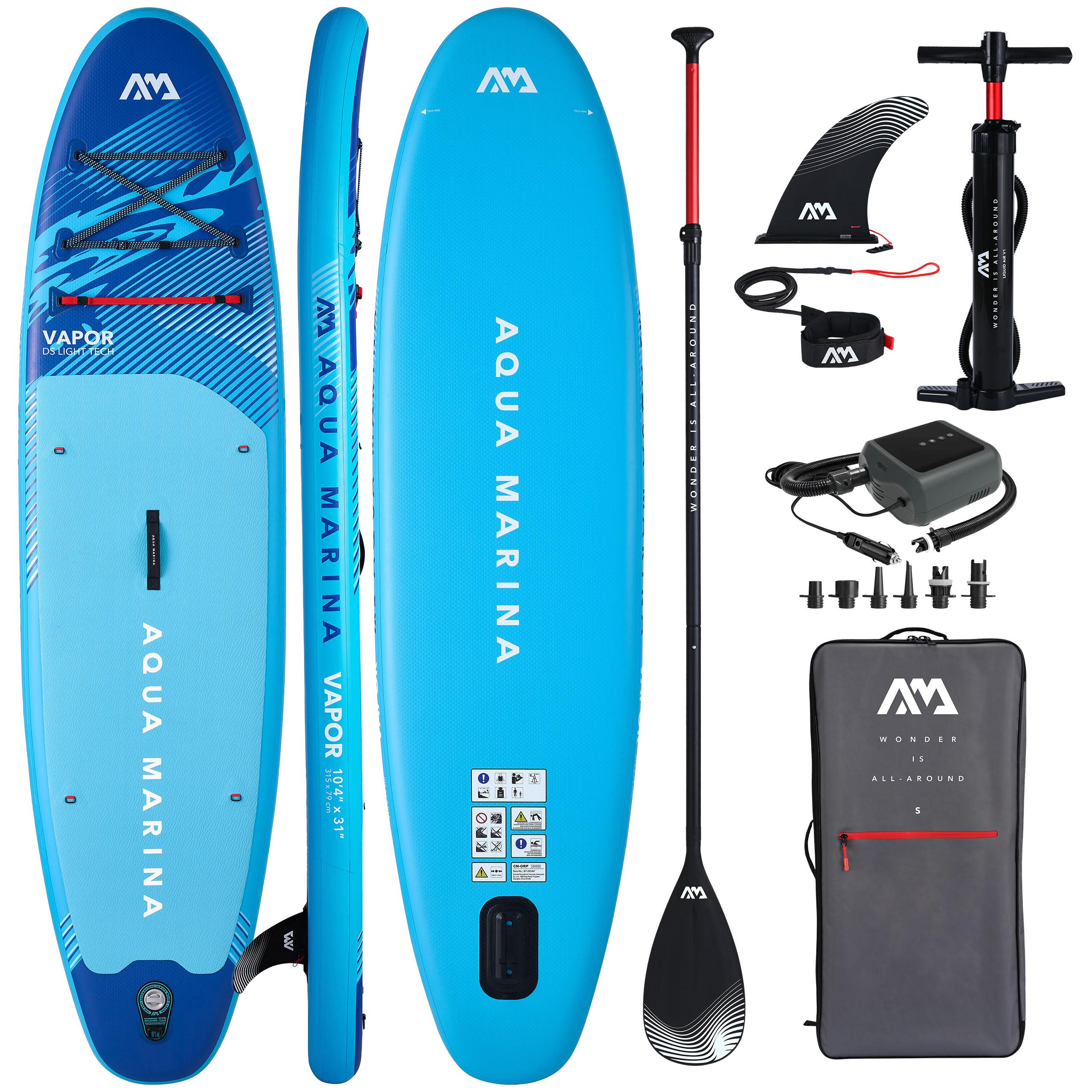 Aufblasbares SUP Board 315 cm Aqua Marina Vapor 10'4 2026 - inkl. elektrischer Pumpe PBG 6