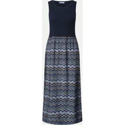Midi-Kleid mit Strukturrock Blau 34