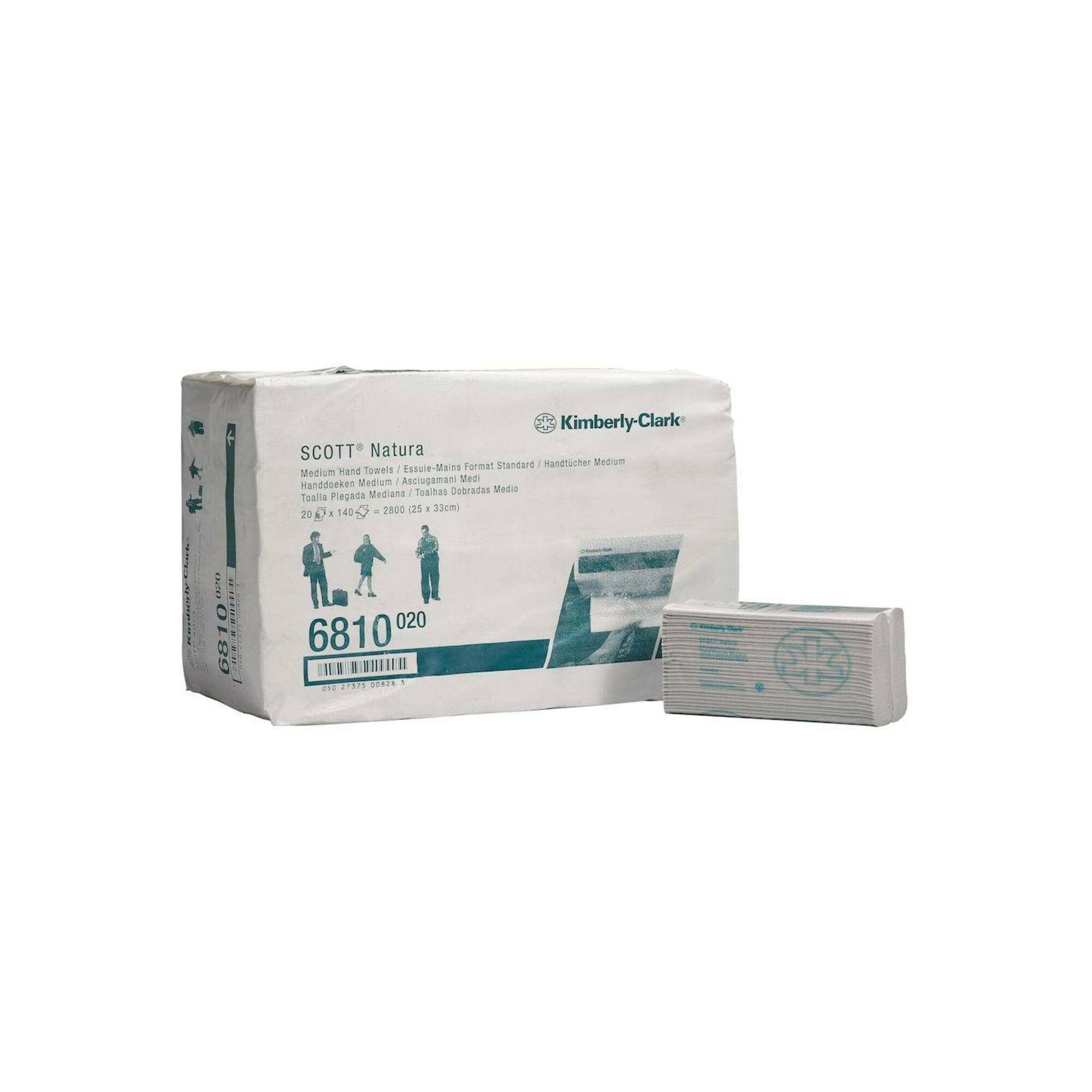 Handtuch Scott 6810 2-lagig weiß L330xB250ca.mm 20 Päckchen x140 Tü. ; Kimberly-Clark)