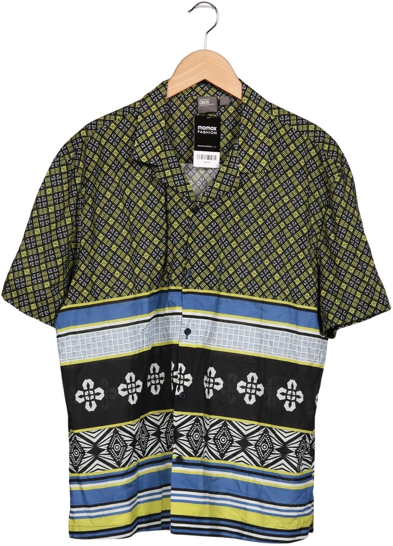 asos Herren Hemd, Mehrfarbig, Gr. L, Baumwolle - Second Hand