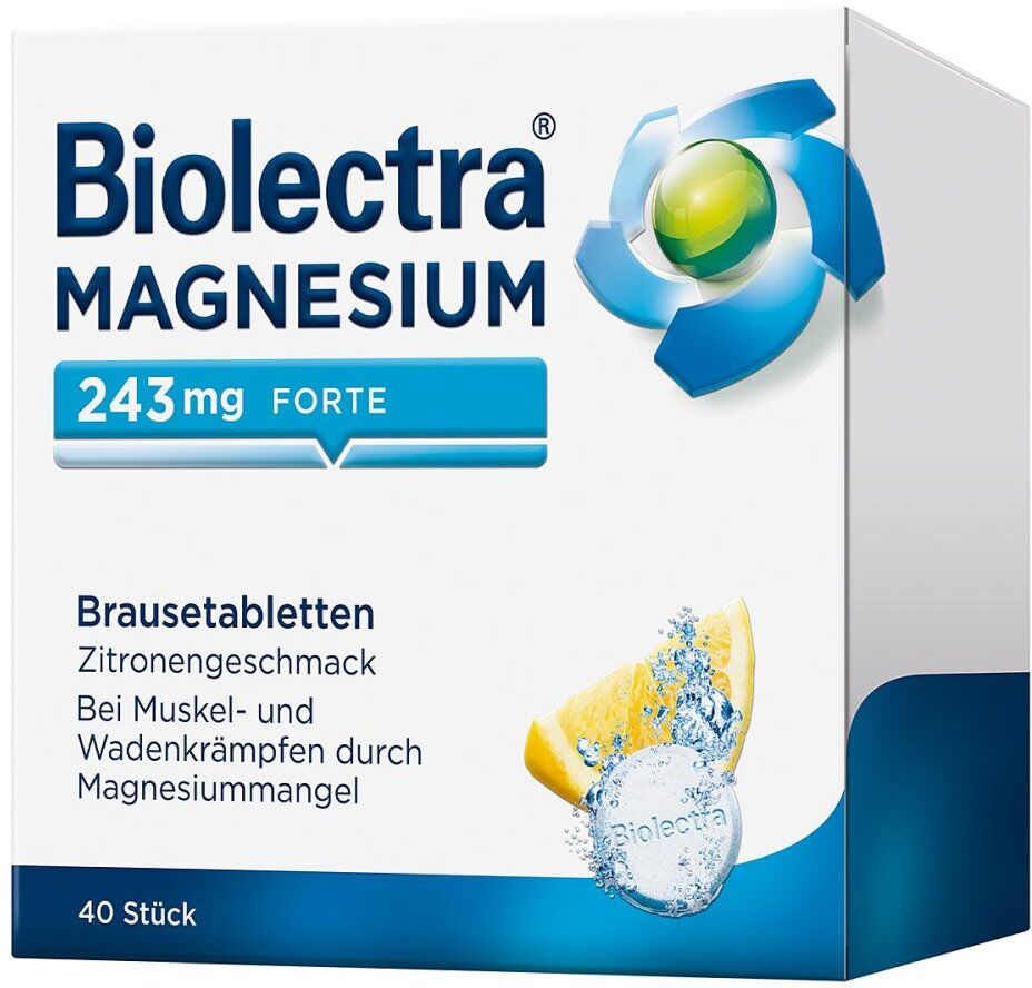 Biolectra Magnesium 243 forte Zitrone Brausetabletten 40stk