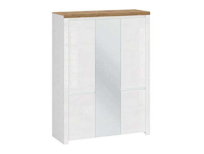 KONSIMO® Kleiderschrank DAMINO Kleiderschrank mit Türen, mit Einlegeböde, tiefe Einlegeböden, Kleiderstange