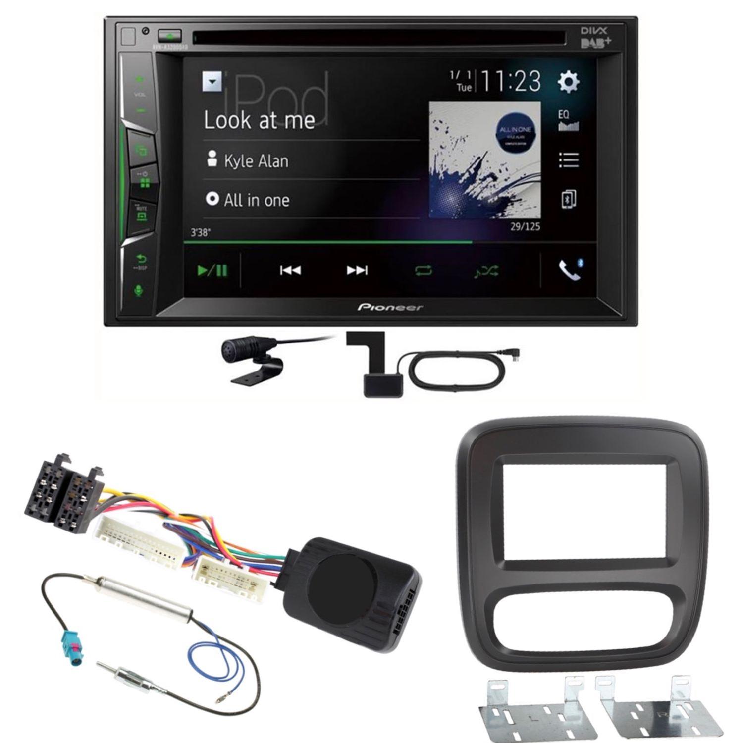 Pioneer AVH-A3200DAB USB DAB+ MP3 Digitalradio Einbauset für Fiat Talento