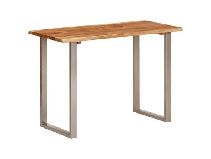 KGHERMDF Esstisch 110x50x76 cm Massivholz Akazie Mit Eisenbeinen, Industriestil, Vielseitig Nutzbar, Einfache Reinigung