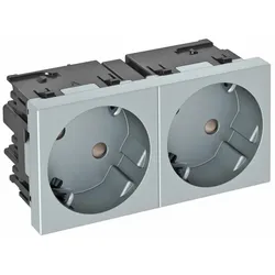 OBO Bettermann Vertr Steckdose 33 Grad, 2-fach STD-D3SC AL2