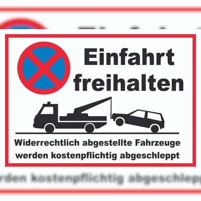 Parken verboten Einfahrt freihalten Schild A5 (148x210mm)