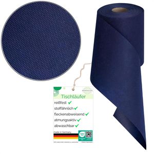 Sensalux Tischläufer 69700286, waschbar, dunkelblau, aus Vliesstoff, auf Rolle, 15 cm x 25 m