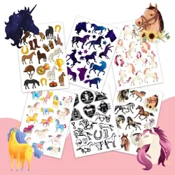 Papierdrachen Kindertattoos Pferde (100St)