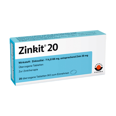 Wörwag Pharma GmbH & Co. KG ZINKIT 20 überzogene Tabletten 20 St 04435255