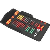 Kraftform Kompakt VDE 17 extra slim 1 Tool Finder, 17-teilig, Schraubendreher rot/gelb, inkl. 2 Steckgriffe, VDE-Wechselklingen, Zange