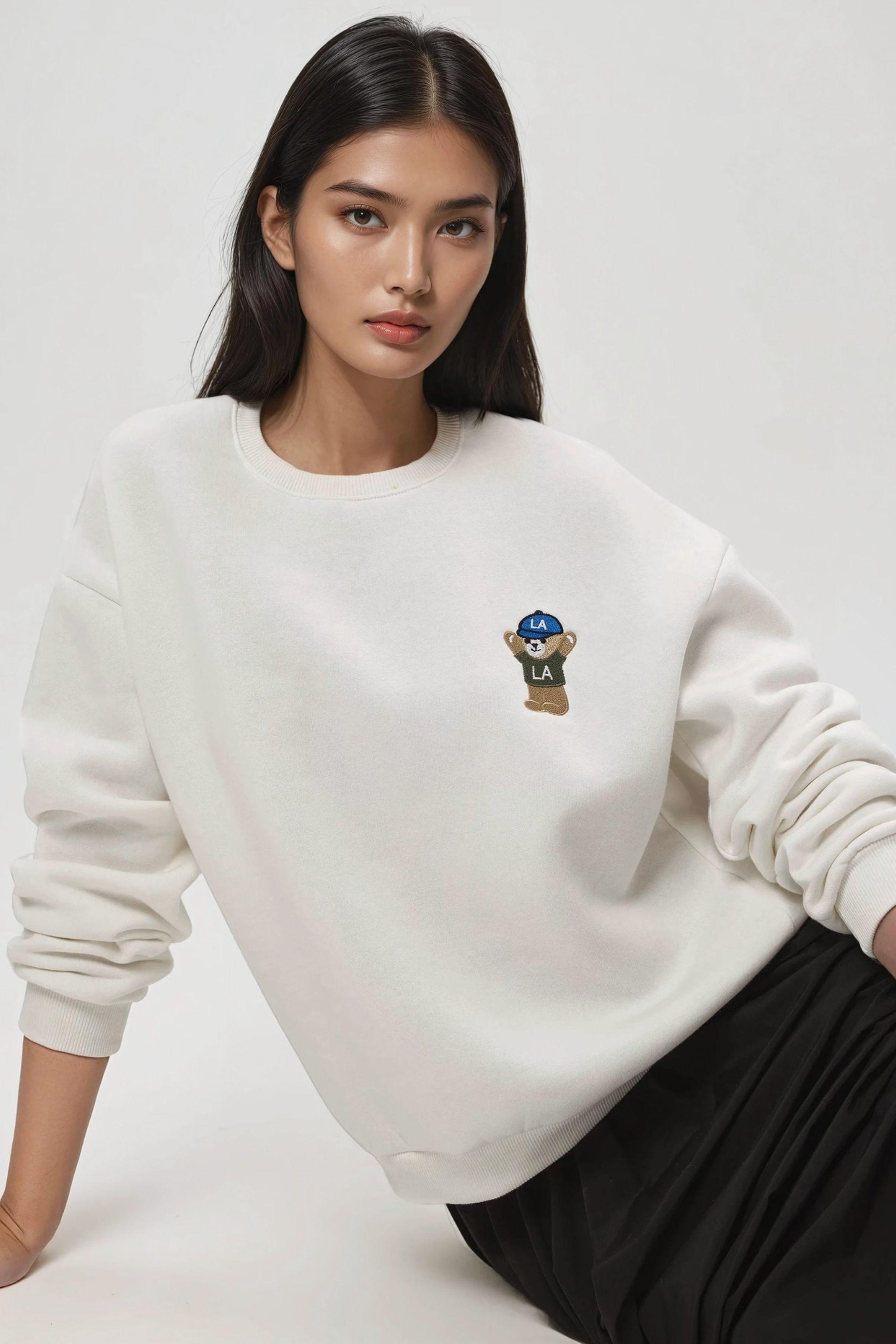 Geborduurd Katoenen Sweatshirt