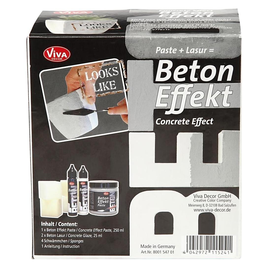 Viva Decor Kreativ-Set "Trenddekor Beton-Effekt" Beton-Paste für echt aussehende Beton-Effekte (4042972115241)