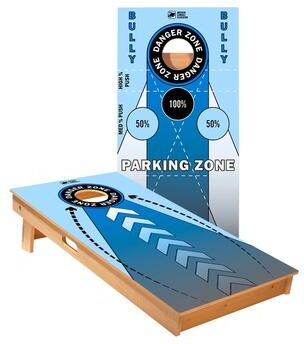 Skip's Garage Blue Training Cornhole Boards