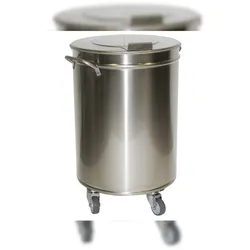 Gastro-Mülleimer aus Edelstahl 75 Liter
