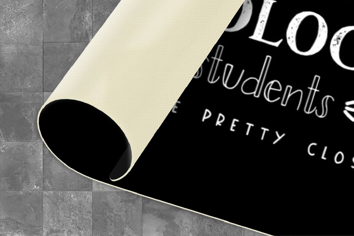Keukenloper Vinyl met Biologie Quotes - 120 x 50 cm