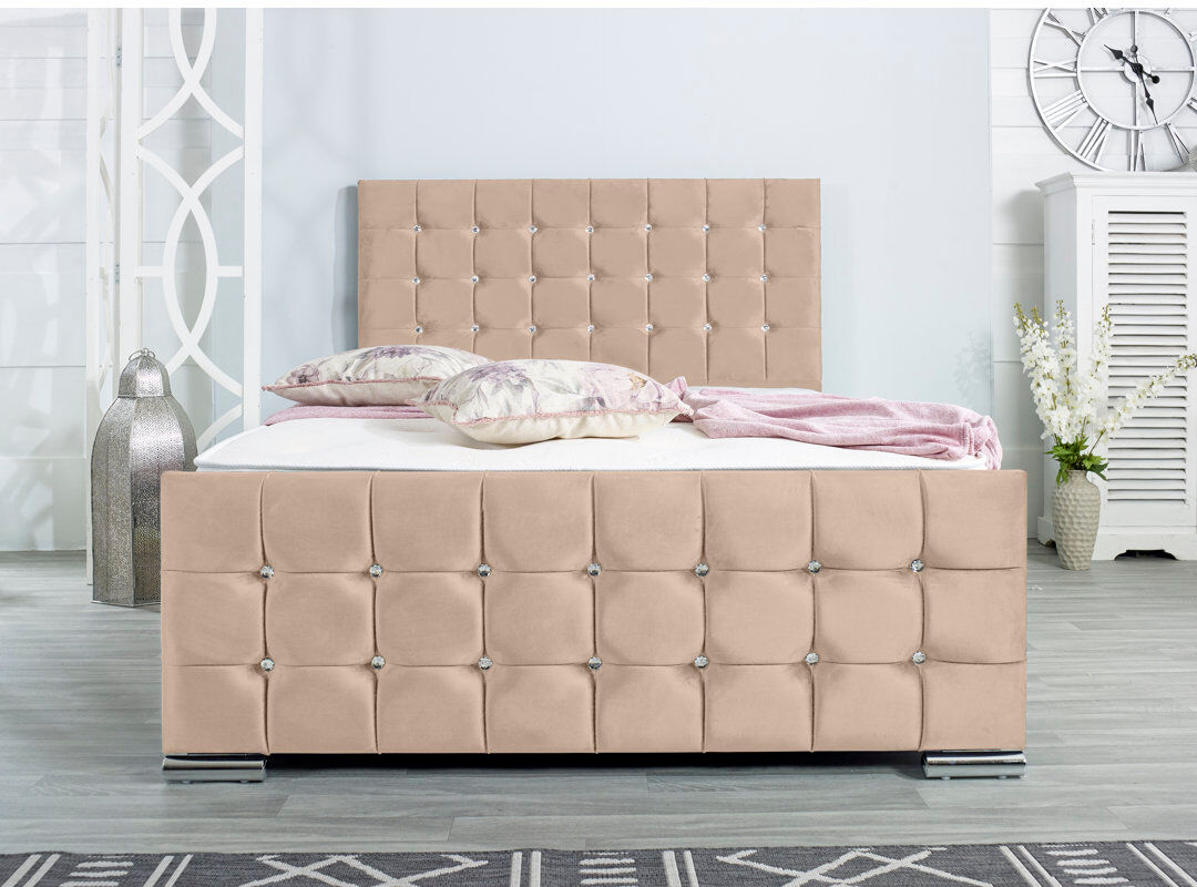 Wayfair Sleep Lexington Upholstered Bed Frame Mink Single (3')
