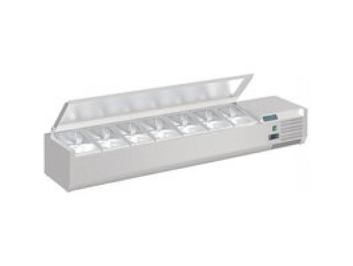 Saladette réfrigérée 7 x GN 1/4 (P)100 mm à poser avec couvercle 110 W 220 V - MONO