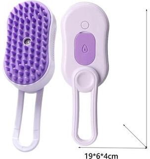 Uplifted Goods Multi Functional Pet Spray Grooming Brush purple