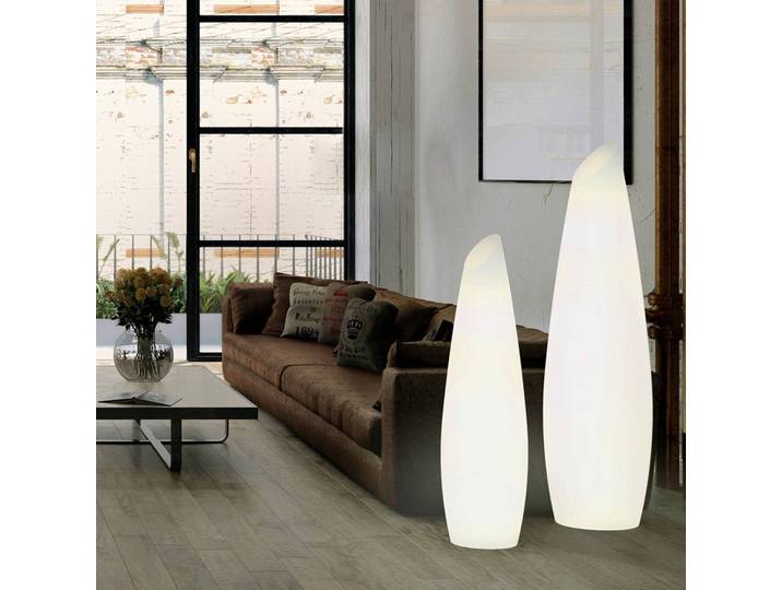 Newgarden Fredo LED-Stehleuchte, Akku, Höhe 170 cm Fredo, dimmbar, weiß / opal, Kunststoff