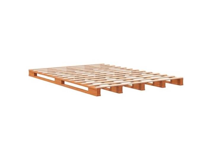 vidaXL Palettenbett Wachsbraun 140x200 cm Massivholz Kiefer