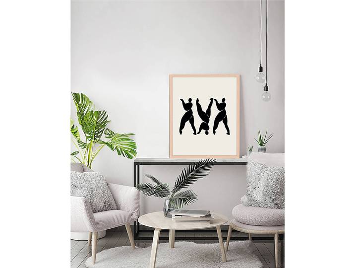 Bild Undressed Rahmen: Massivholz Buche, lackiert Abdeckung: Plexiglas Beige 43 x 53cm