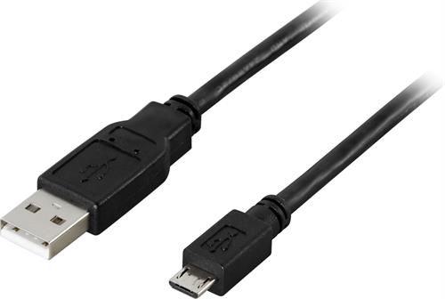 Deltaco USB Cable - 1 m - A-micro B USB-301S