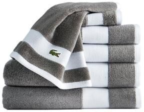 Lacoste Sport Stripe 6-Piece Supima 100% Cotton Bath Towel Set - 2 Bath Towels, 2 Hand Towels, 2 Washcloths