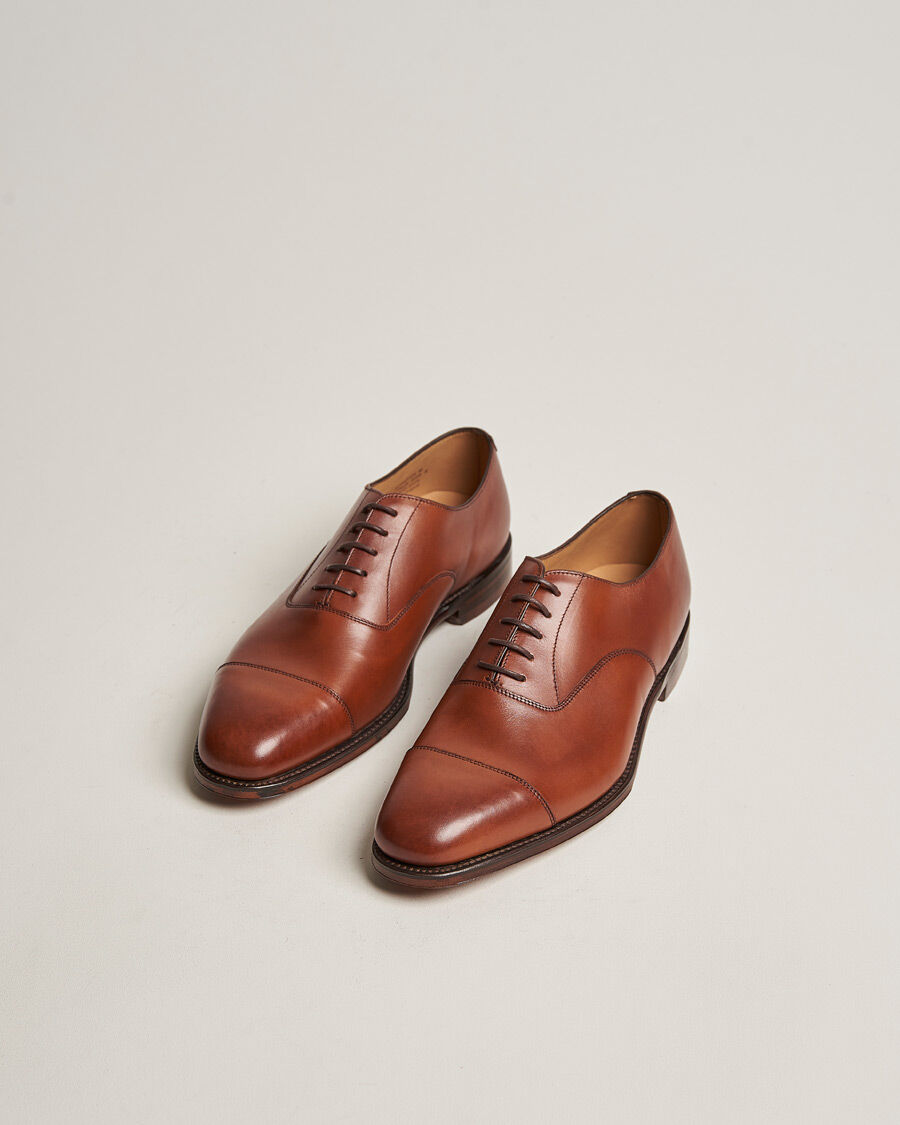 Loake 1880 Aldwych Oxford Mahogany Burnished Calf men EU43 Brun