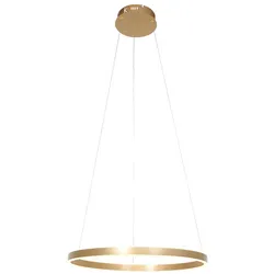 Hängelampe Pendelleuchte Esszimmerlampe LED dimmbar gold Ring-Design Küche