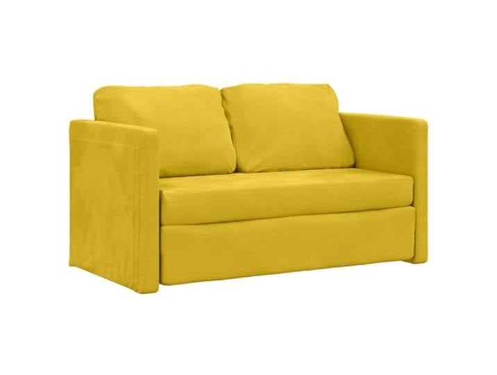 vidaXL Bodensofa mit Schlaffunktion Dunkelgelb 122x204x55 cm Samt