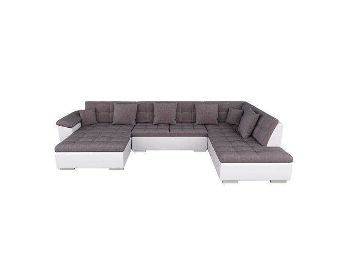 Ecksofa ARIA links taupe/weiss