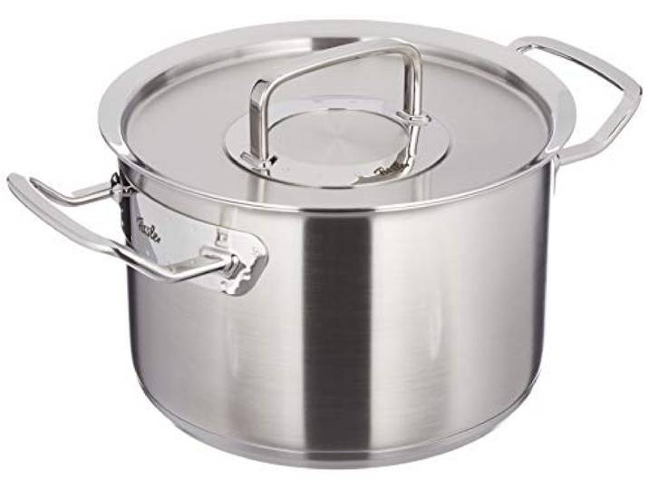 Fissler Pure-Profi Collection/Edelstahl-Topf (Ø 20 cm, 4,0L), Kochtöpfe inkl. Metall-Deckel, Innen-Skalierung - Induktion