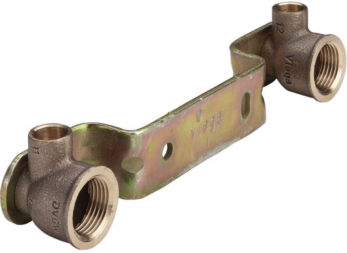 Viega Gemini Montageeinheit 101091 15 mm x Rp 1/2 x 150 mm, Rotguss