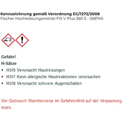 Fischer Hochleistungsmörtel FIS V Plus 360 S - 558745