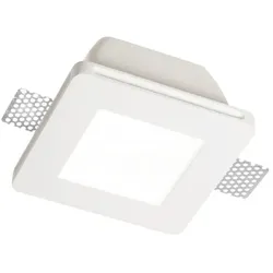 Ideal Lux Gips-Einbauleuchte SAMBA SQUARE, IP20, GU10, überstreichbar, weiß, Reflektor 7.7 x 7.7cm IDEA-150116