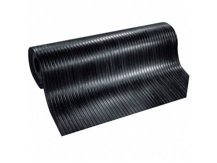 Tapis caoutchouc cannelé en rouleau 10 x 1,2 m