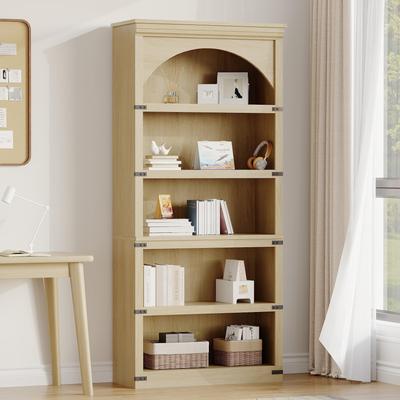 Yun "Arched Bookcase 5 Shelf Bookshelf 68.7"" Tall Bookcase"