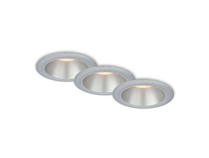 BRILONER - Set de 3 lampes à encastrer LED pour salle de bain\, lampes à encastrer\, LED en retrait\, IP44 protection contre les éclaboussures\, chrome mat-argent\, 95x54 mm