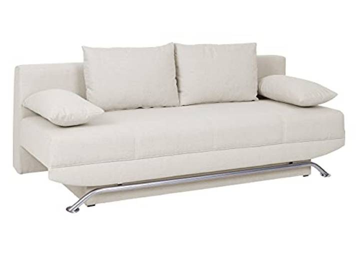 Mirjan24 Modernes Schlafsofa Olier, Couch mit Bettkasten und Schlaffunktion, Kunstleder Sofa, Bettsofa, Design Schlafcouch, Wohnlandschaft (Aura 01)
