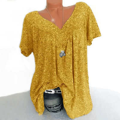 Inspire Essentials Floral Sleeveless V Neck Tank Top Lightweight Casual Summer Shirt For Women s yellow