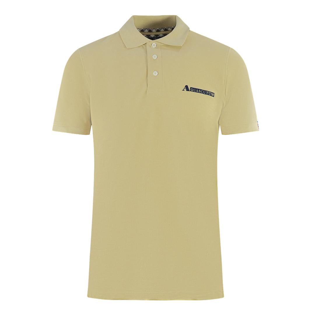 Aquascutum Boxed Logo Beige Poloshirt
