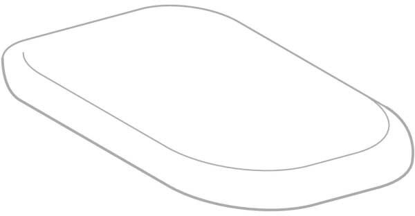 Abattant WC Geberit 575800000 blanc , avec couvercle, charnières chromées, avec abaissement automatique
