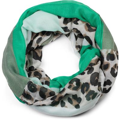 Loop STYLEBREAKER "Leo Loop Schal im Colour Blocking Style", Damen, grün (grün, mint), Obermaterial: 100% Viskose CV., Modisch, Modetücher Loop