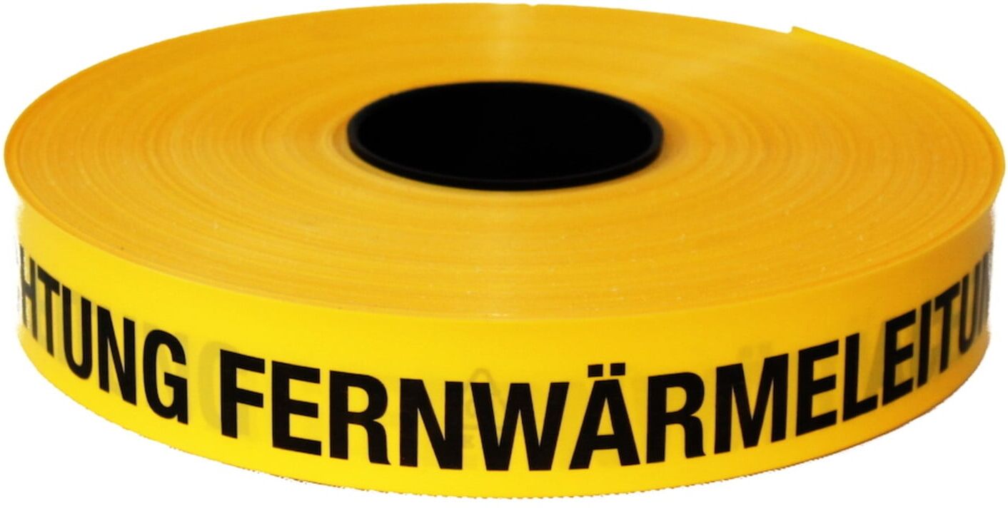 KELMAPLAST Trassen-Warnband 250 m Achtung Fernwärmeleitung gelb (1001500400250010100104900)