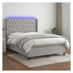 vidaXL, Boxspringbett, Alexandria (Knopfheftung Design) (140 x 200 cm)
