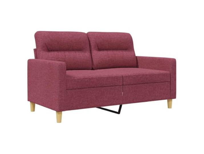 Todiikf 2-Sitzer Sofa Weinrot 120cm Polstersofa Stoff Metallgestell Gemütliches Zweisitzer-Sofa fürs Wohnzimmer mit dicker Schaumstoffpolsterung, stabiler Konstruktion und bequemen Armlehnen.