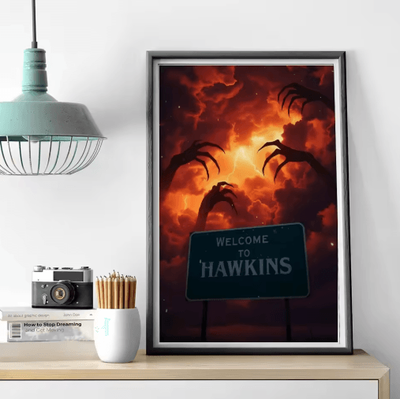 Inspire Picks Stranger Things Canvas Poster Retro TV Series Wall Art For Home & Cafe Decor 6 50x70cm