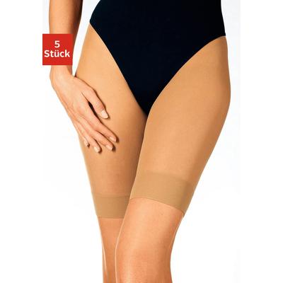 Feinstrumpf-Kurzhose VIVANCE "Radlerhose, Höschen Basic Panties Anti scheuern Oberschenkel", Damen, Gr. 52/54, beige (natur), Obermaterial: 95% Polyamid, 5% Elasthan, unifarben, Strumpfhosen, gegen Wundscheuern in leichter transparente Tragequalität