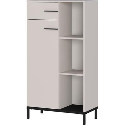 Aktenschrank GERMANIA "GW-Rovigo mit offenem Regal & Schublade", braun (kaschmir), B:64cm H:120cm T:34cm, Holzwerkstoff, Metall, Schränke, spiegelverkehrt montierbar, Höhe 120 cm, Made in Germany